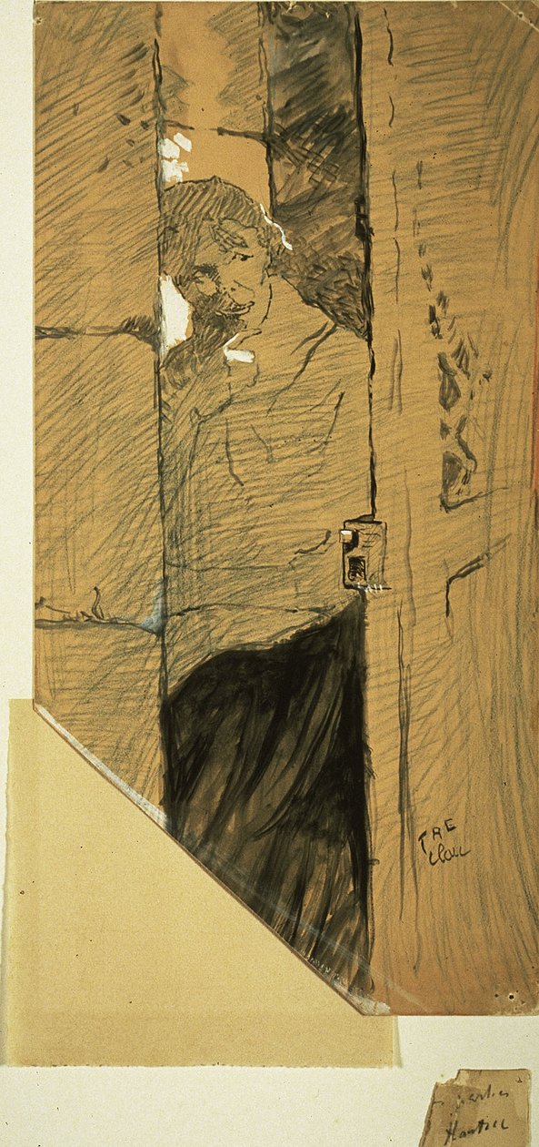 Bij de Deur door Henri de Toulouse-Lautrec