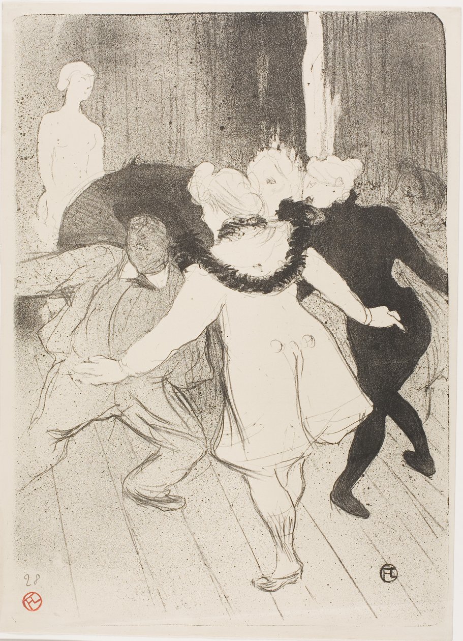 Bij de Folies-Bergère: De Bescheidenheid van Monsieur Prudhomme door Henri de Toulouse-Lautrec