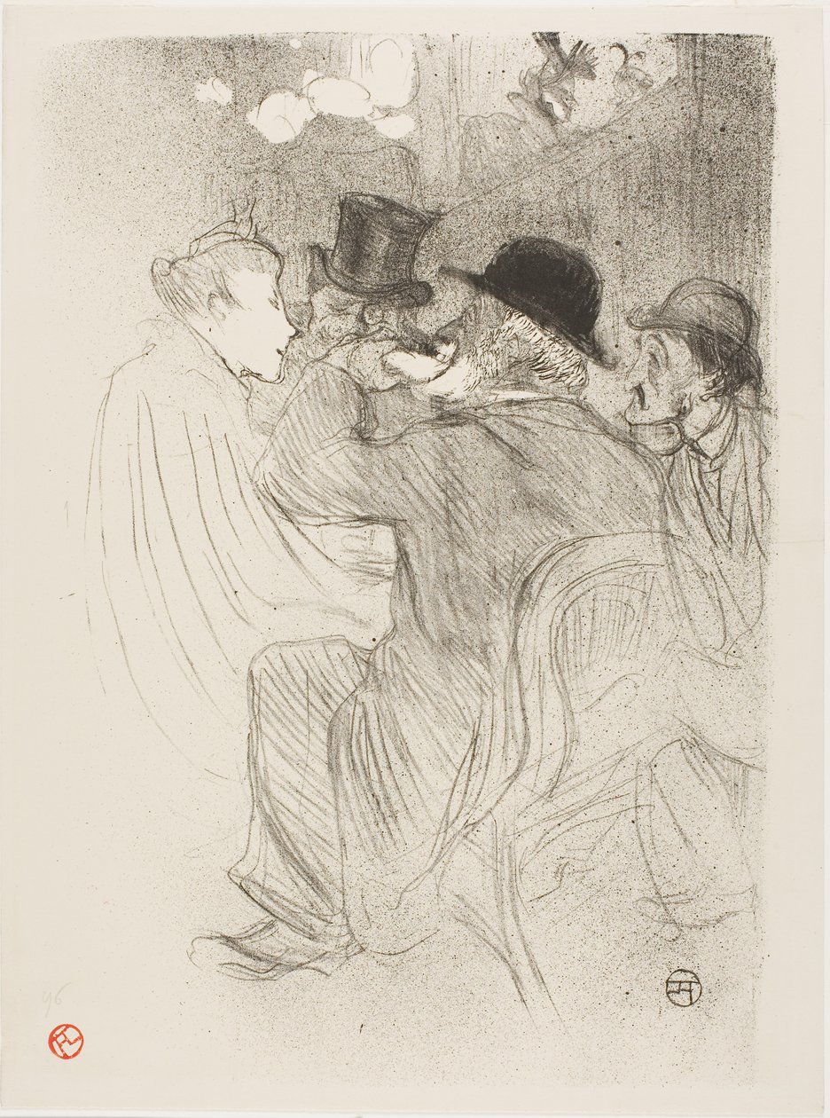 Bij de Moulin Rouge: Een Rude! Een Echte Rude! door Henri de Toulouse-Lautrec