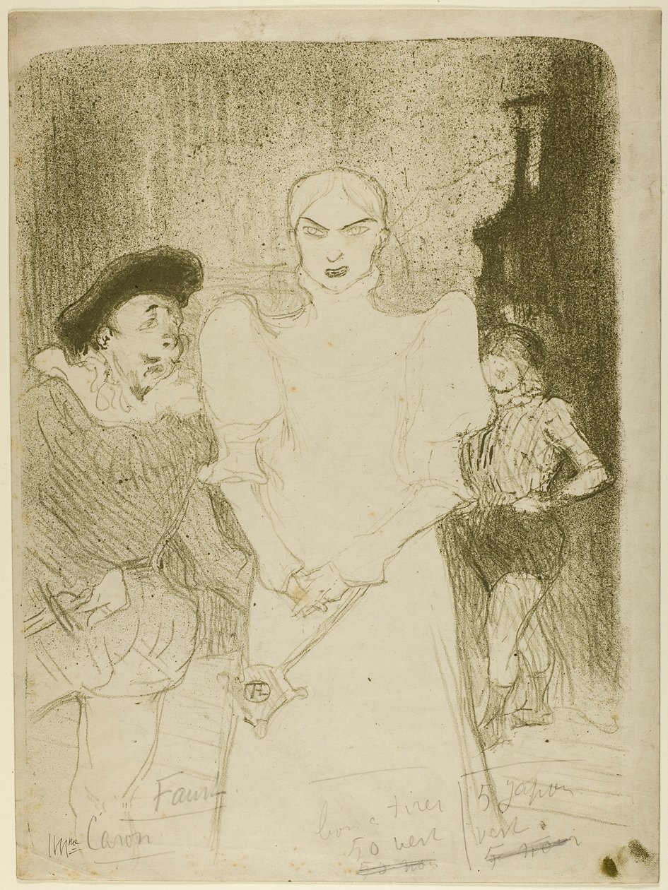 In de opera: Madame Caron in Faust door Henri de Toulouse-Lautrec