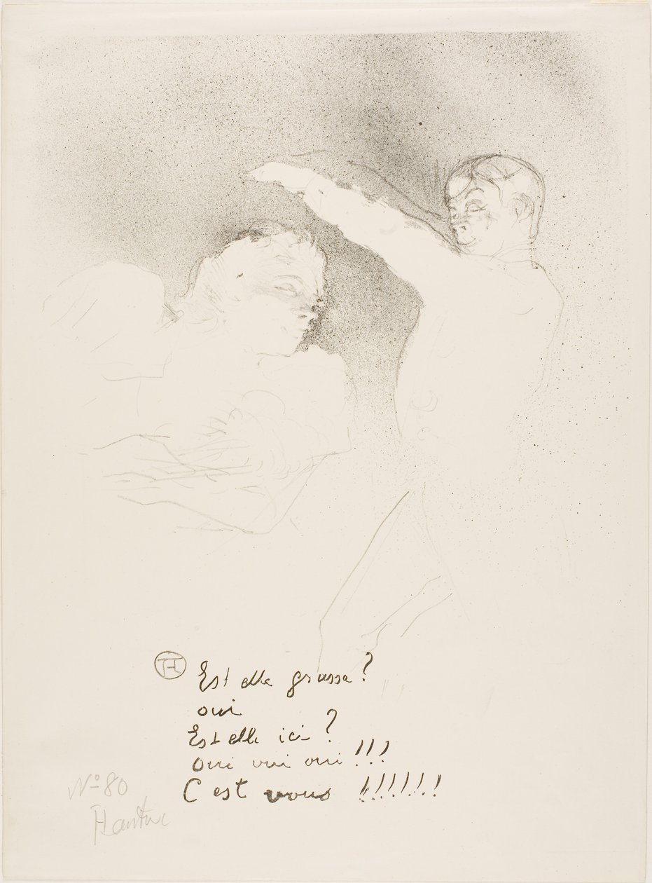 Bij de Variétés: Juffrouw Lender en Brasseur door Henri de Toulouse-Lautrec