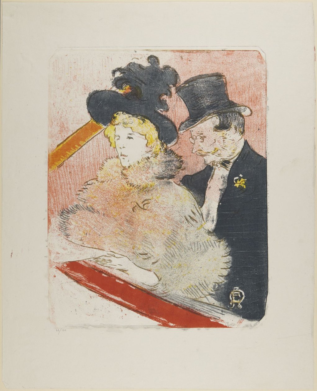 Bij het concert, 1896 door Henri de Toulouse-Lautrec