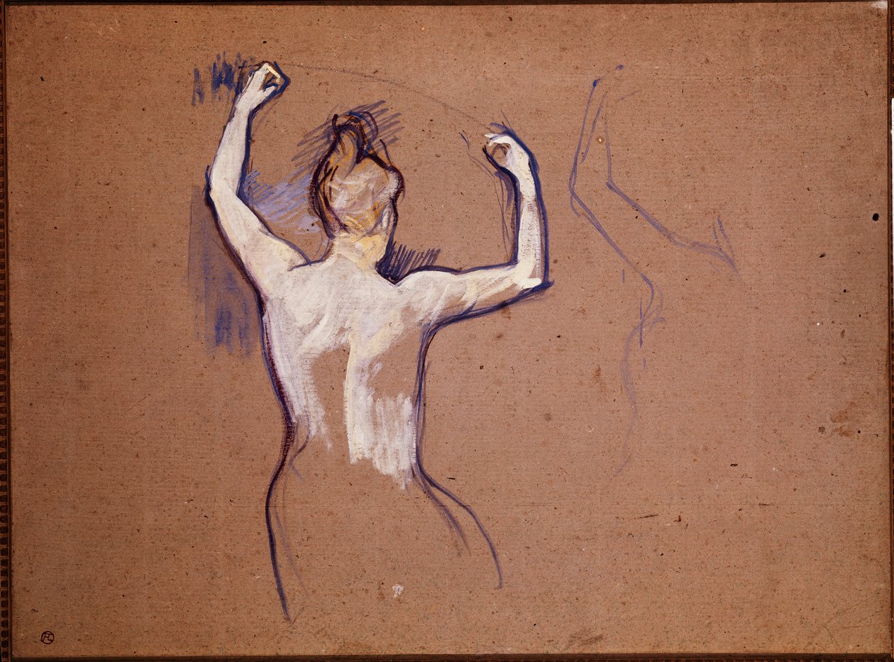 Ballet van Papa Chrysanthème (Studie voor een van de uitgelichte dansers) door Henri de Toulouse Lautrec
