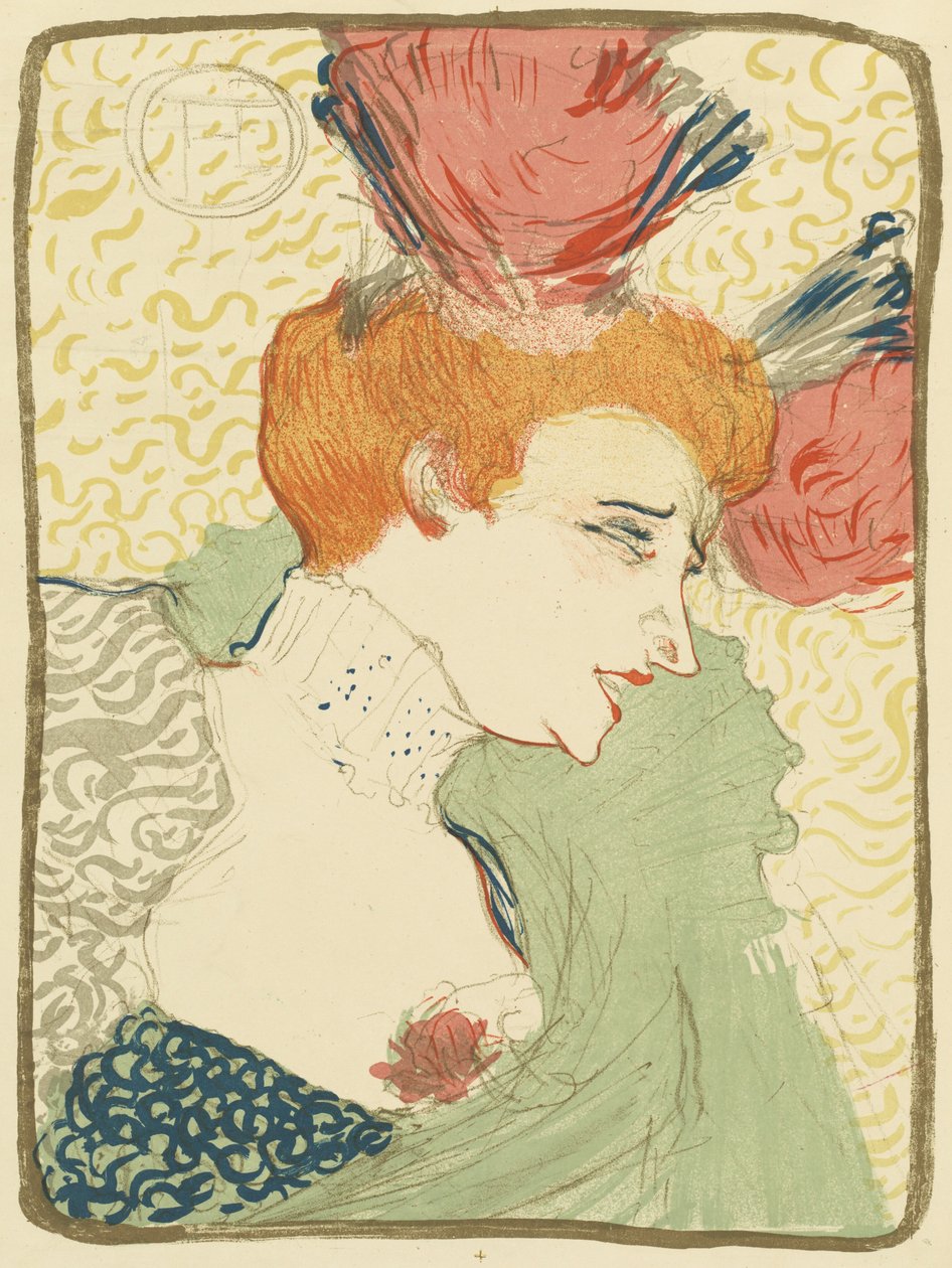 Buste van juffrouw Marcelle Lender (juffrouw Marcelle Lender, als buste) door Henri de Toulouse-Lautrec