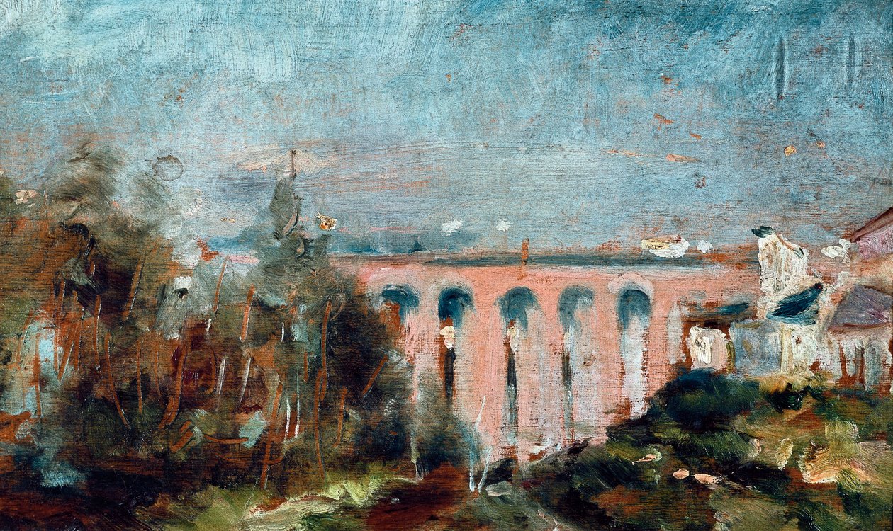 Castelviel-viaduct in Albi door Henri de Toulouse-Lautrec