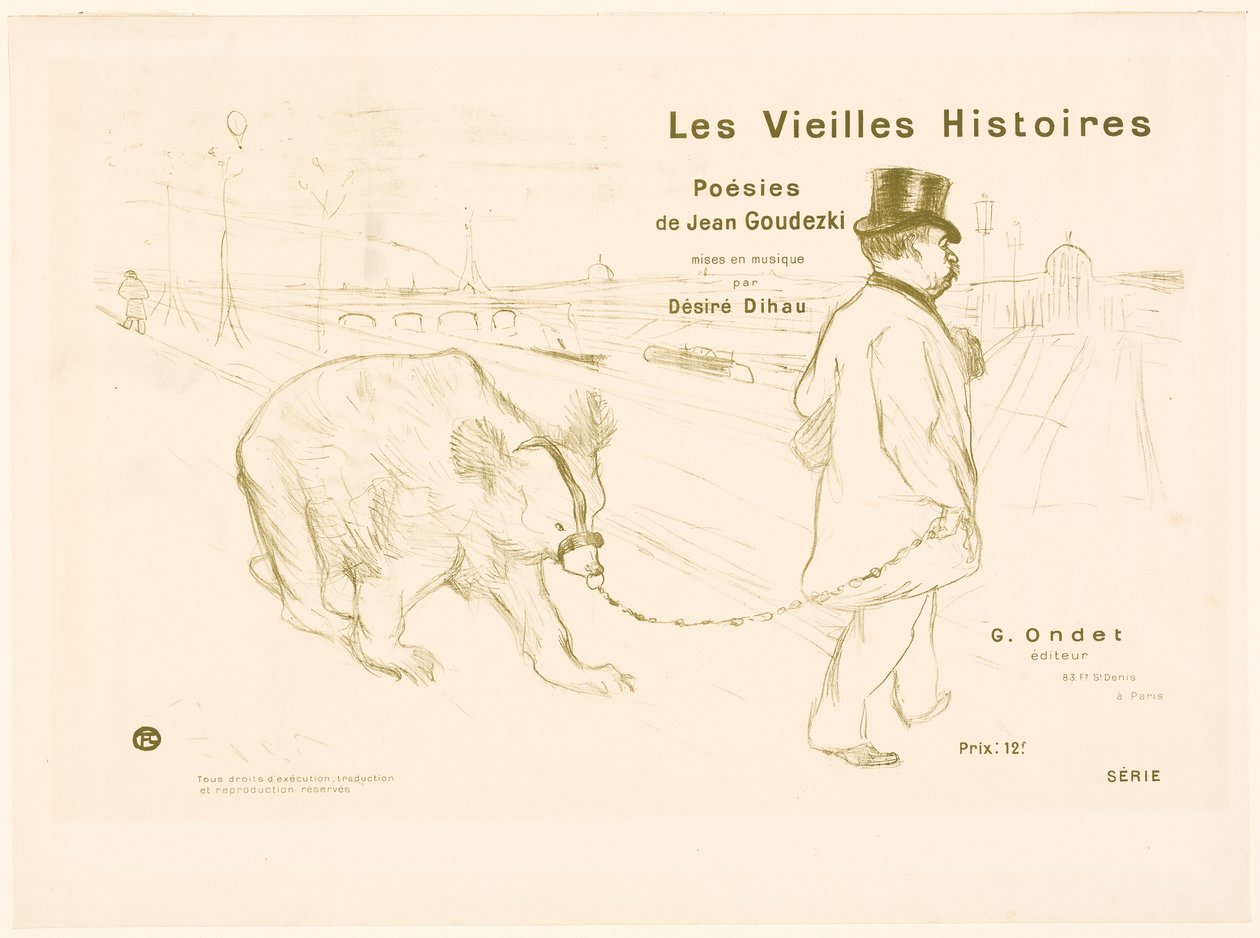 Omslag en frontispice voor Les Vieilles Histoires door Henri de Toulouse-Lautrec