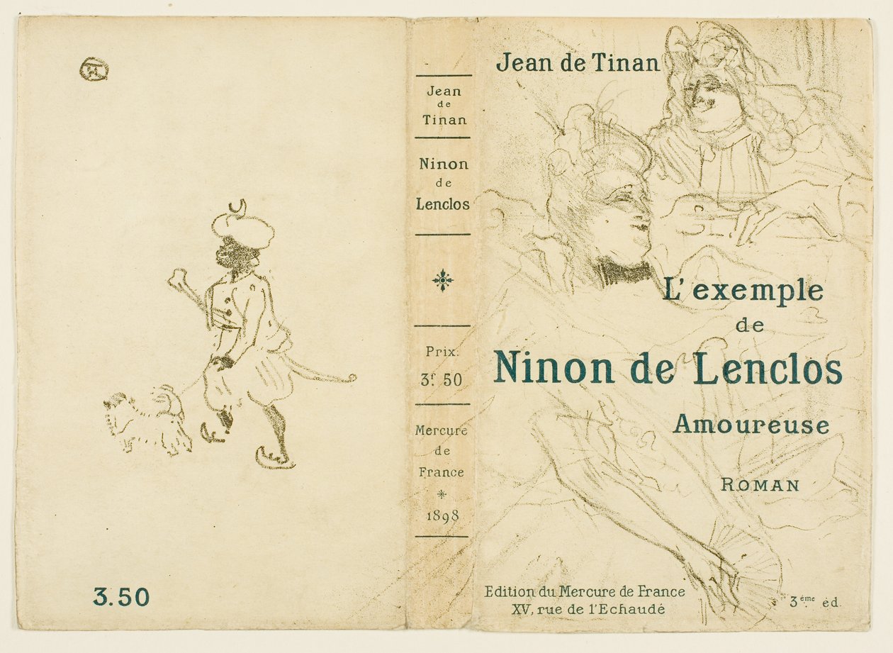 Cover voor Het verliefde voorbeeld van Ninon de Lenclos door Henri de Toulouse-Lautrec