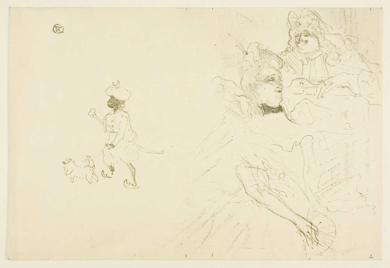 Cover voor Het verliefde voorbeeld van Ninon de Lenclos door Henri de Toulouse-Lautrec