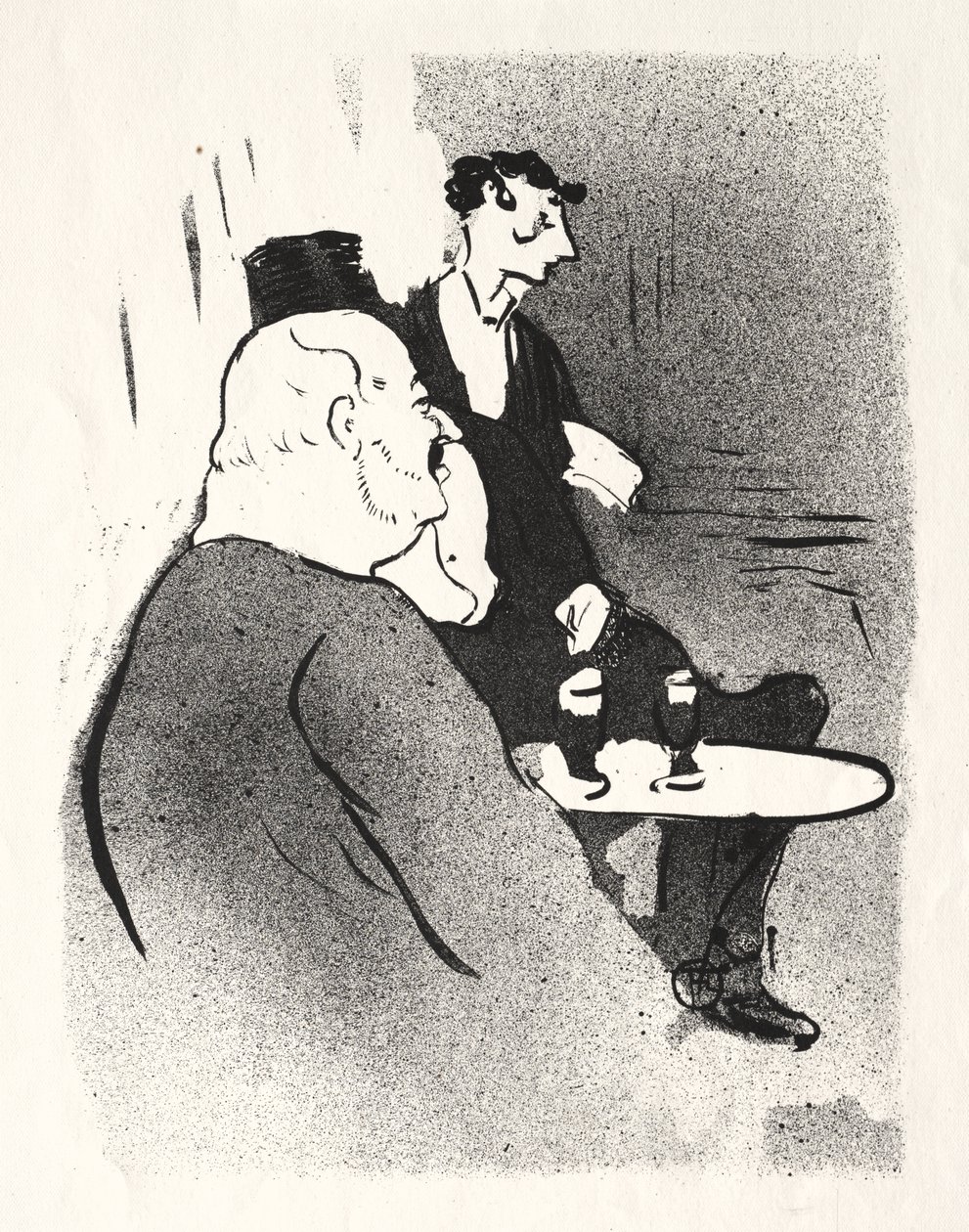 Ducarre bij de ambassadeurs door Henri de Toulouse-Lautrec
