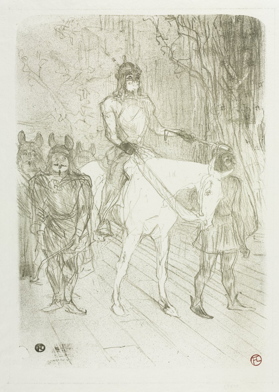 De entree van Brasseur in Chilpéric door Henri de Toulouse-Lautrec