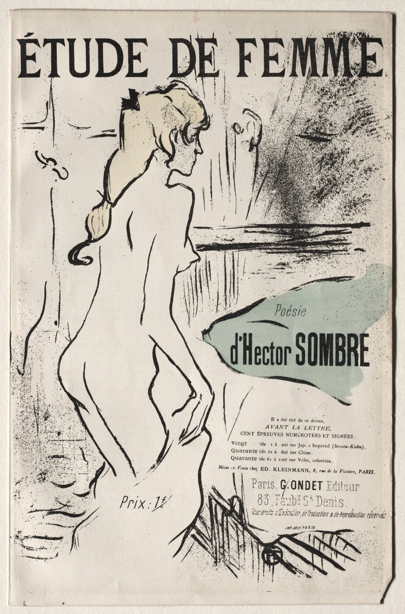 Étude de Femme door Henri de Toulouse-Lautrec