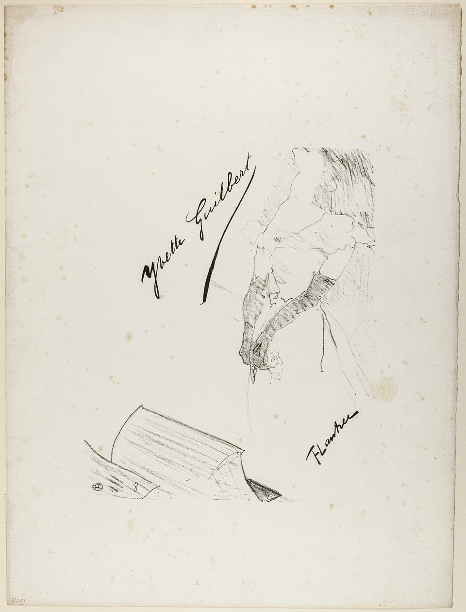 Frontispice voor Yvette Guilbert door Henri de Toulouse-Lautrec