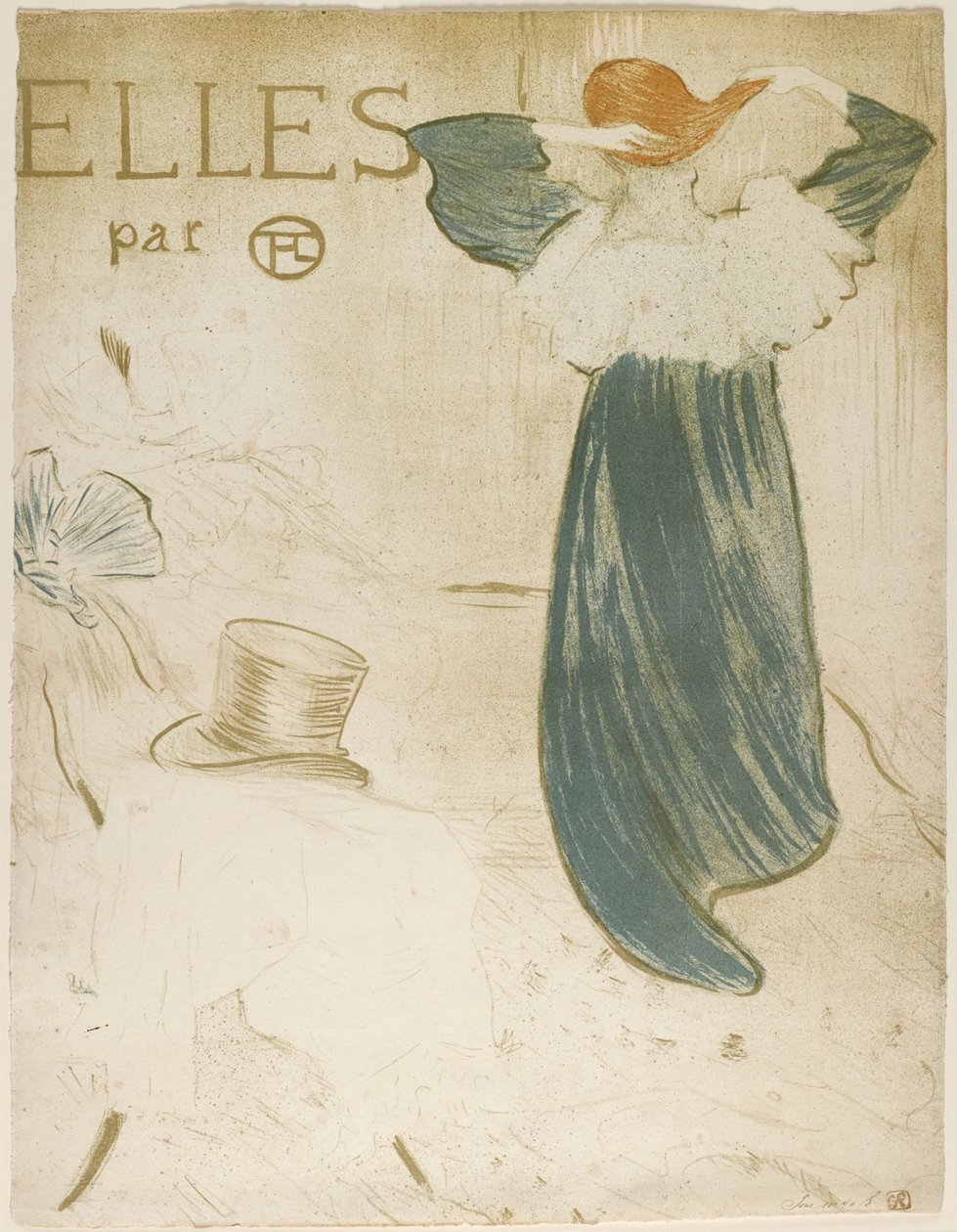 Frontispice voor de portfolio Elles door Henri de Toulouse-Lautrec