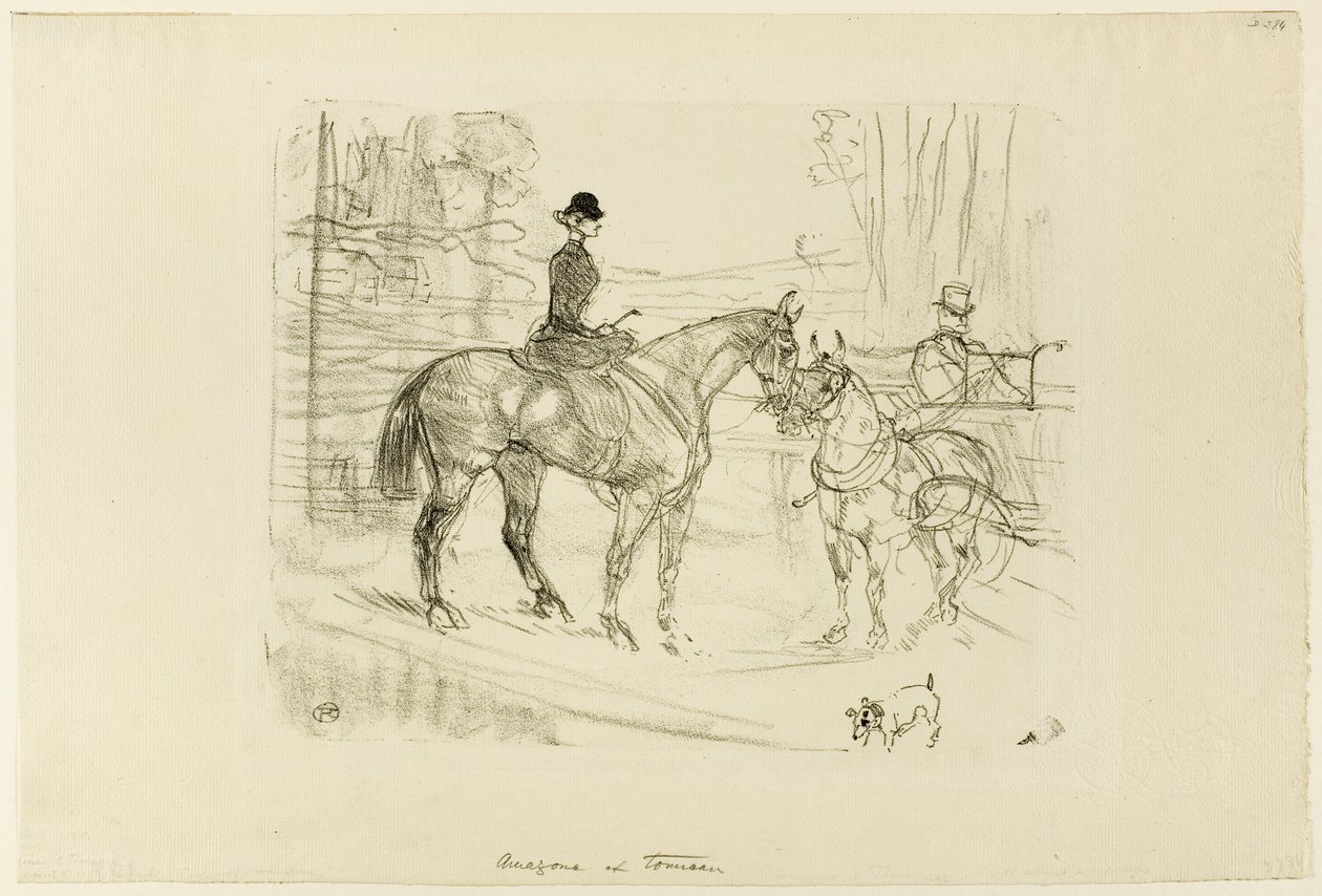 Amazone en Kar door Henri de Toulouse-Lautrec