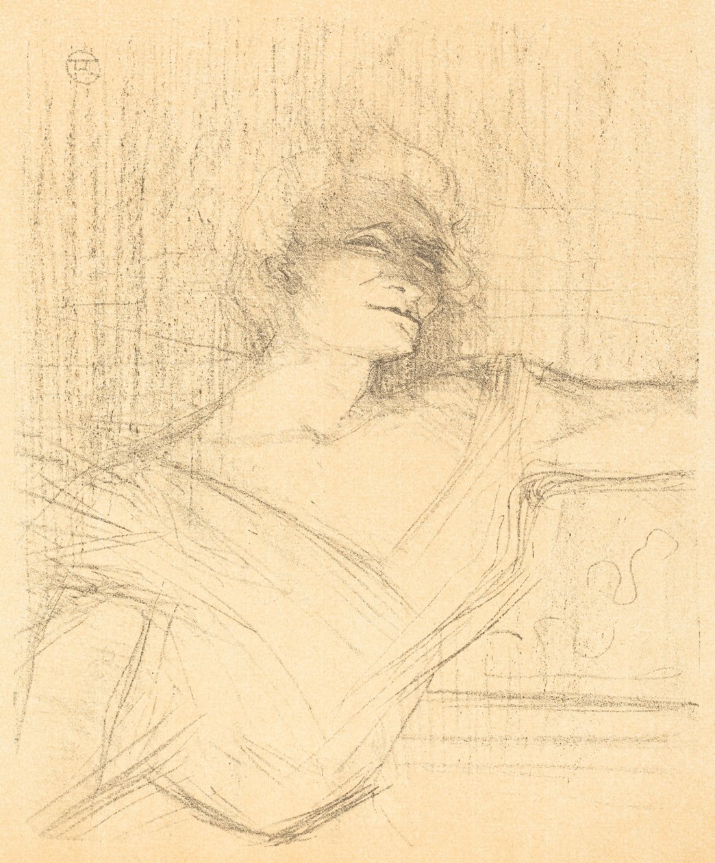 In "La glu" door Henri de Toulouse-Lautrec