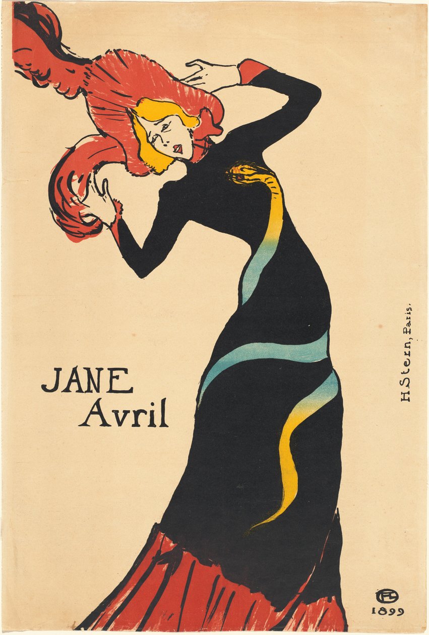 Jane Avril door Henri de Toulouse-Lautrec
