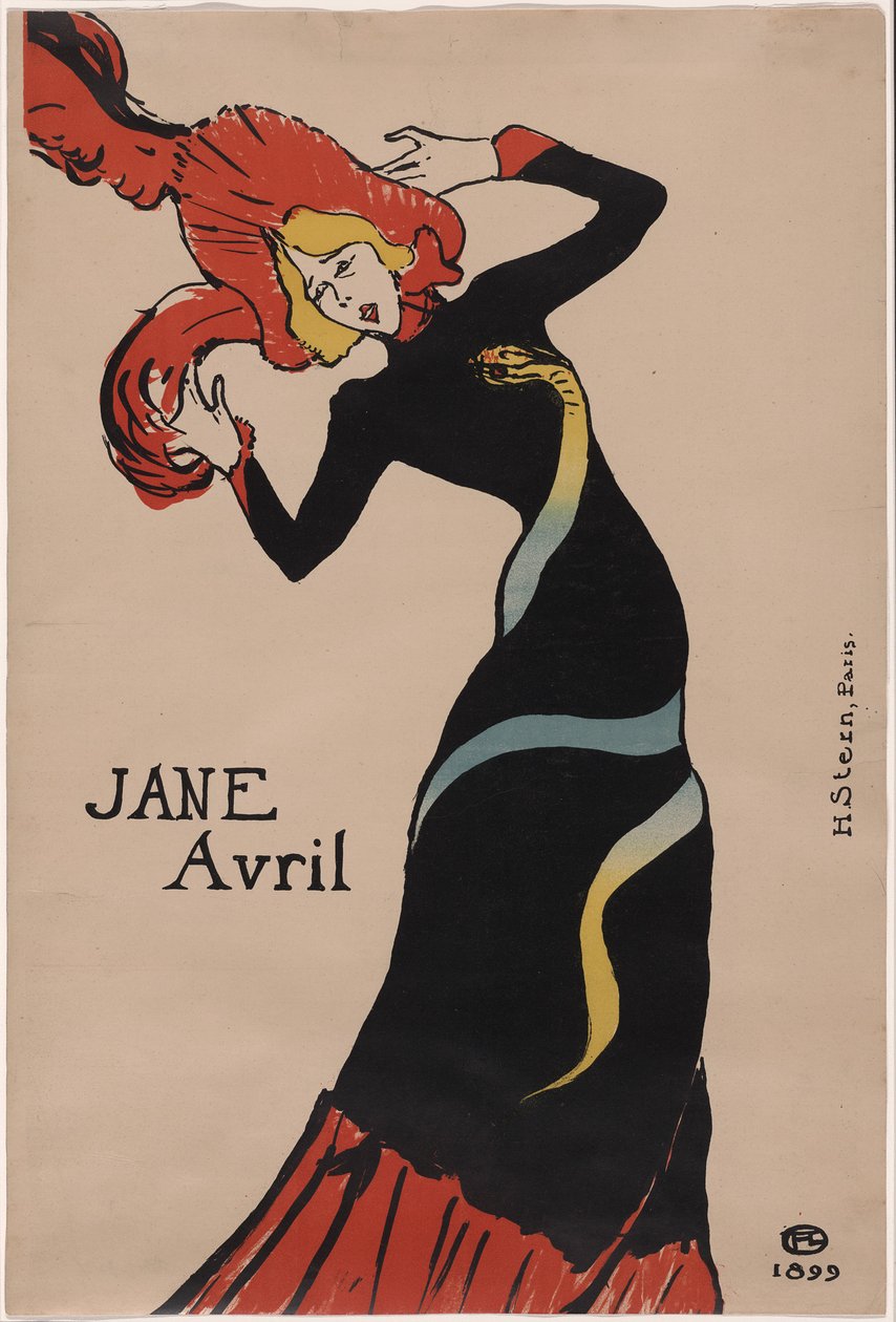Jane Avril door Henri de Toulouse-Lautrec