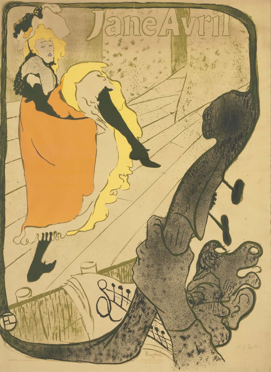 Jane Avril door Henri de Toulouse-Lautrec