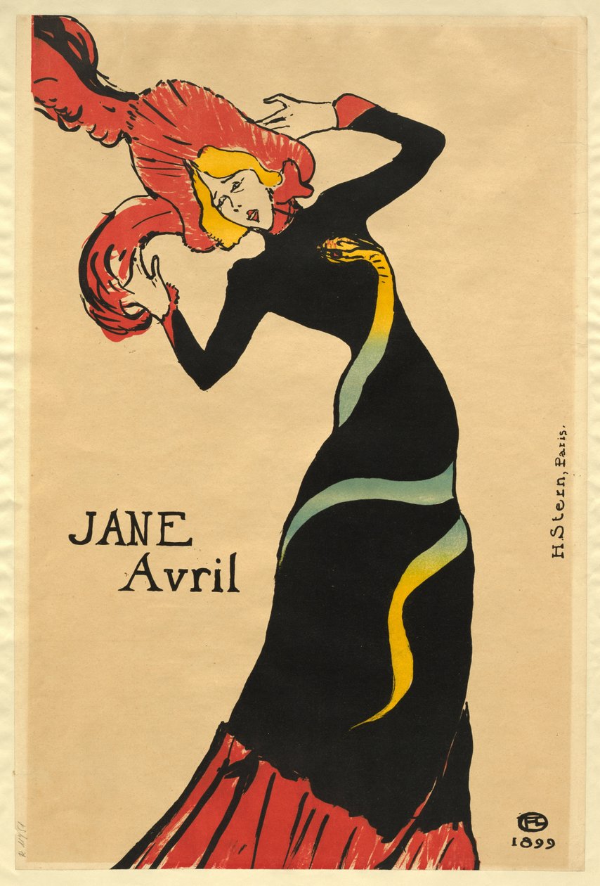 Jane Avril door Henri de Toulouse-Lautrec