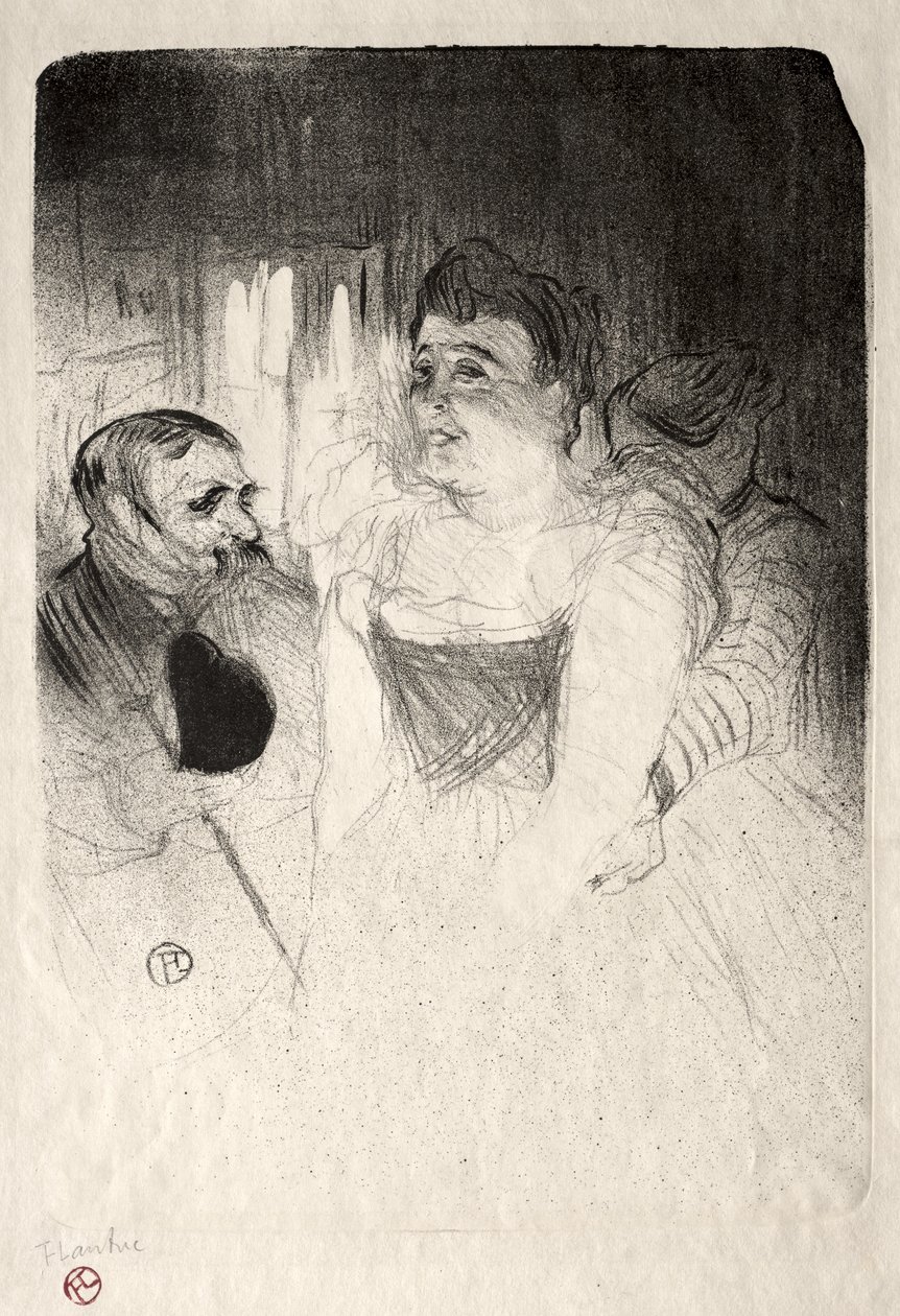 Judic in de loge door Henri de Toulouse-Lautrec