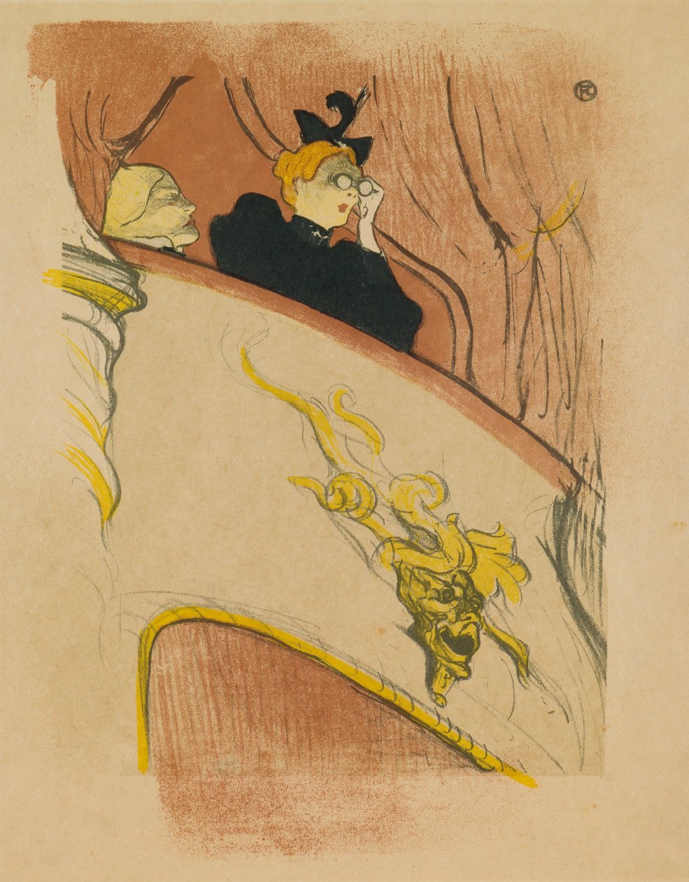 La Loge au Mascaron Doré door Henri de Toulouse-Lautrec