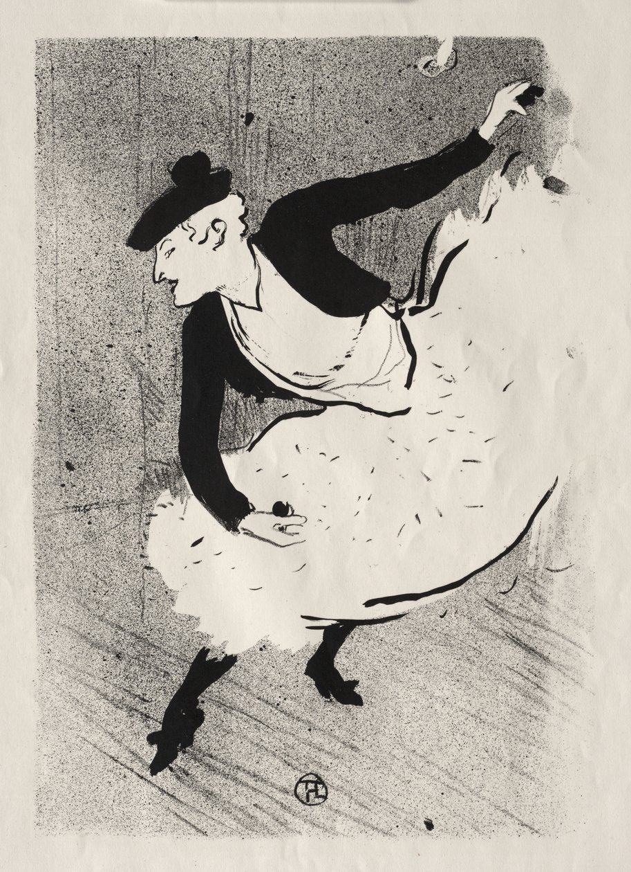 Café-concert: Edmée Lescot door Henri de Toulouse-Lautrec