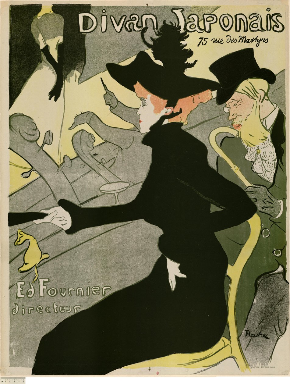 De Japanse Divan door Henri de Toulouse-Lautrec