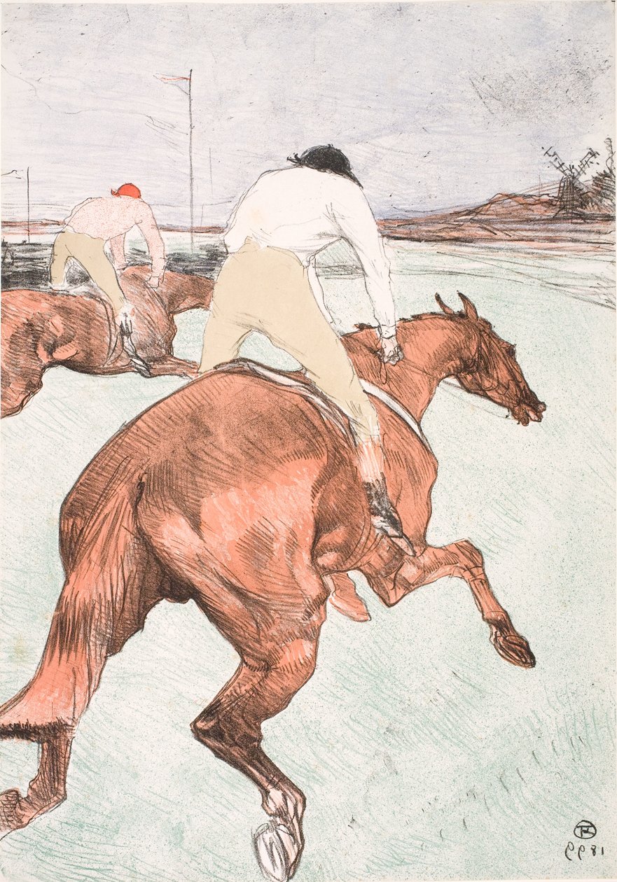 De Jockey door Henri de Toulouse-Lautrec