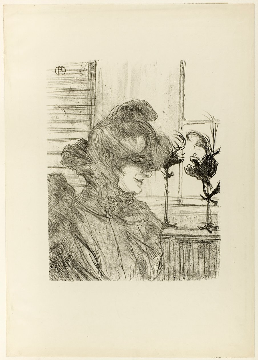 Le Margoin (Mademoiselle Louise Blouet) door Henri de Toulouse-Lautrec