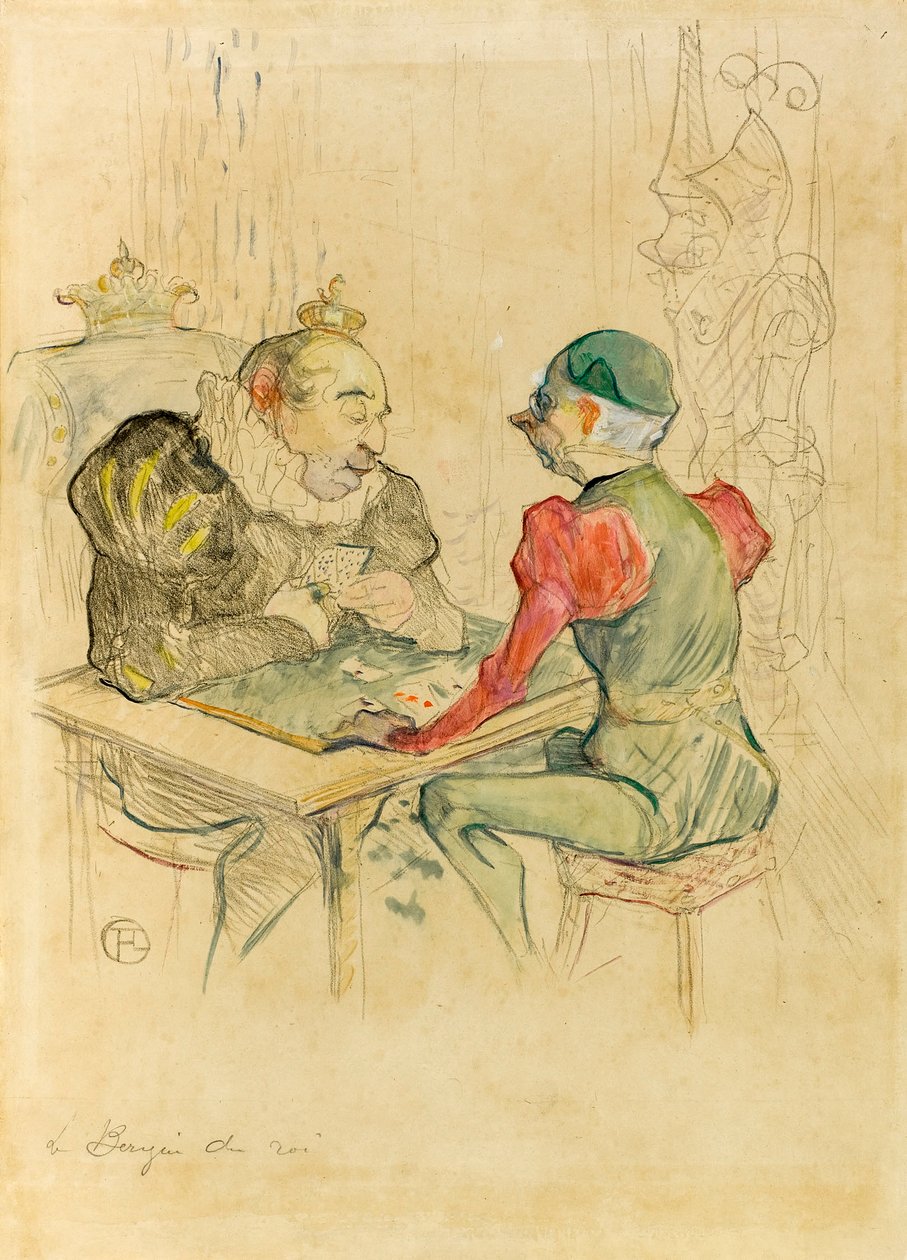 Le bézigue door Henri de Toulouse-Lautrec