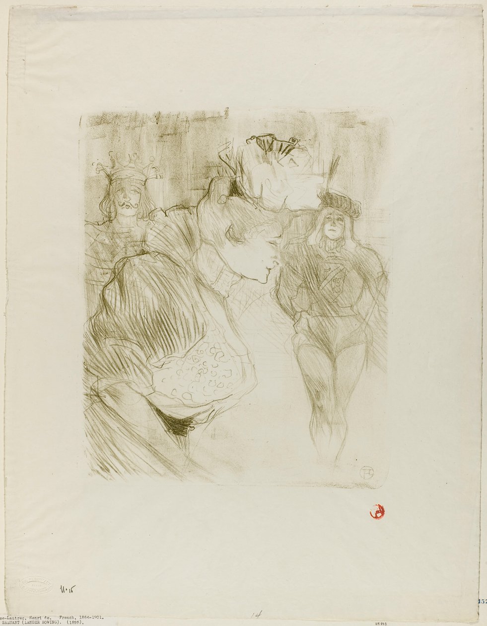 Lener die een buiging maakt door Henri de Toulouse-Lautrec