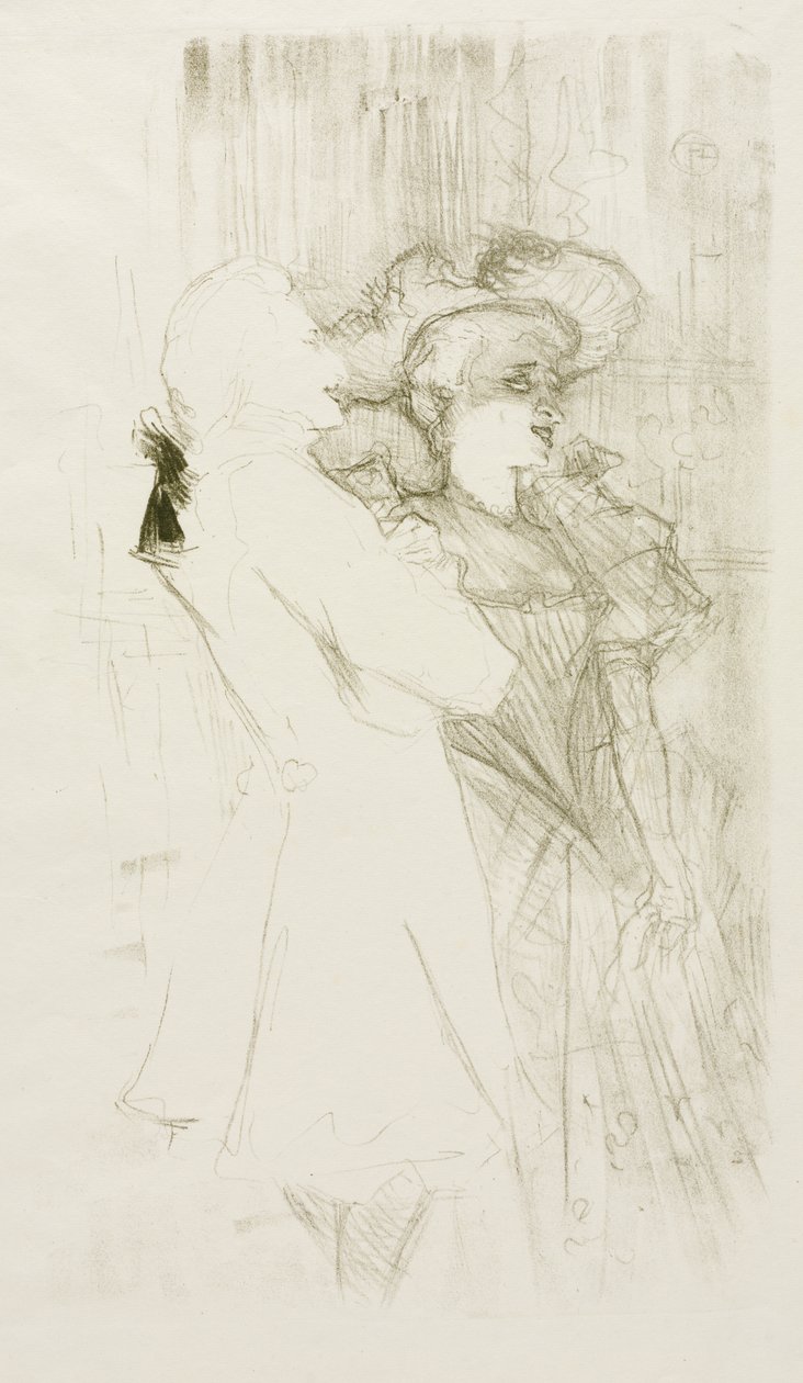 Lender en Auguez in "Het lied van het fortuin" door Henri de Toulouse-Lautrec
