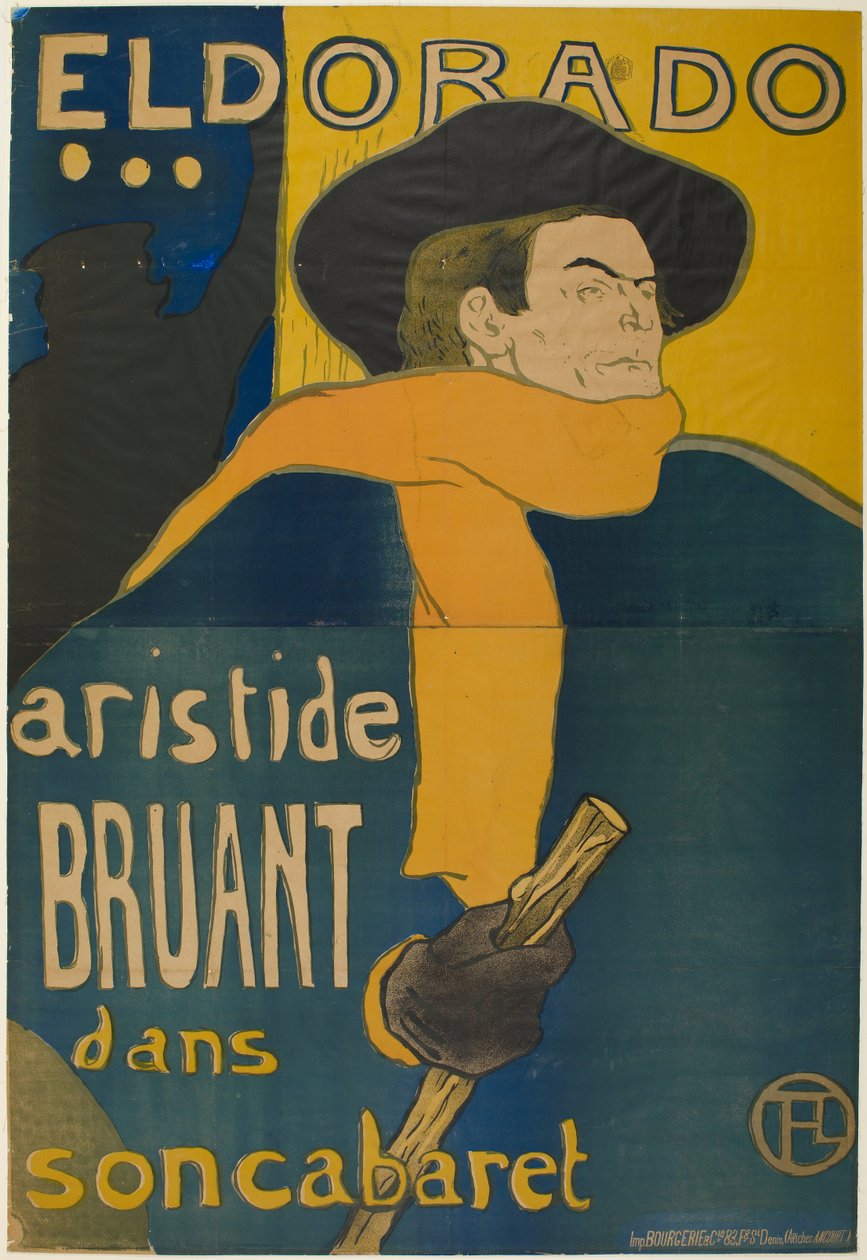 Les Ambassadeurs: Aristide Bruant door Henri de Toulouse-Lautrec