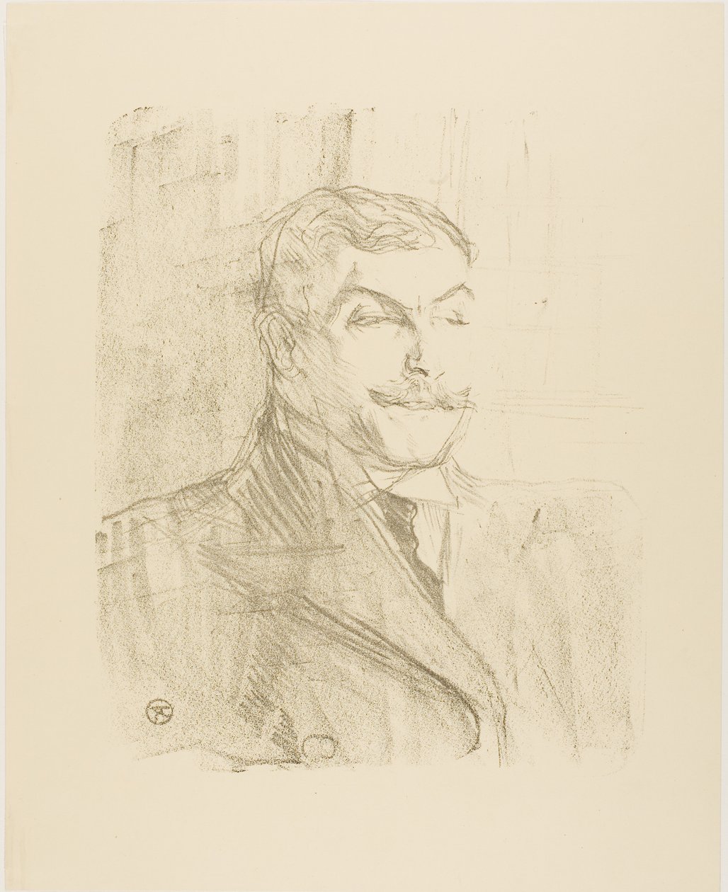 Lucien Guitry, uit Treize Lithographies door Henri de Toulouse-Lautrec