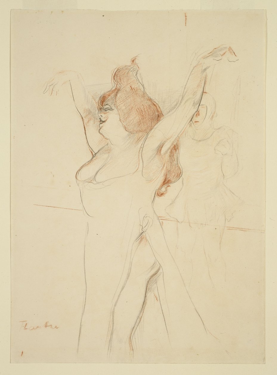 Mademoiselle Cocyle als Helena van Troje in La Belle Helene door Henri de Toulouse-Lautrec