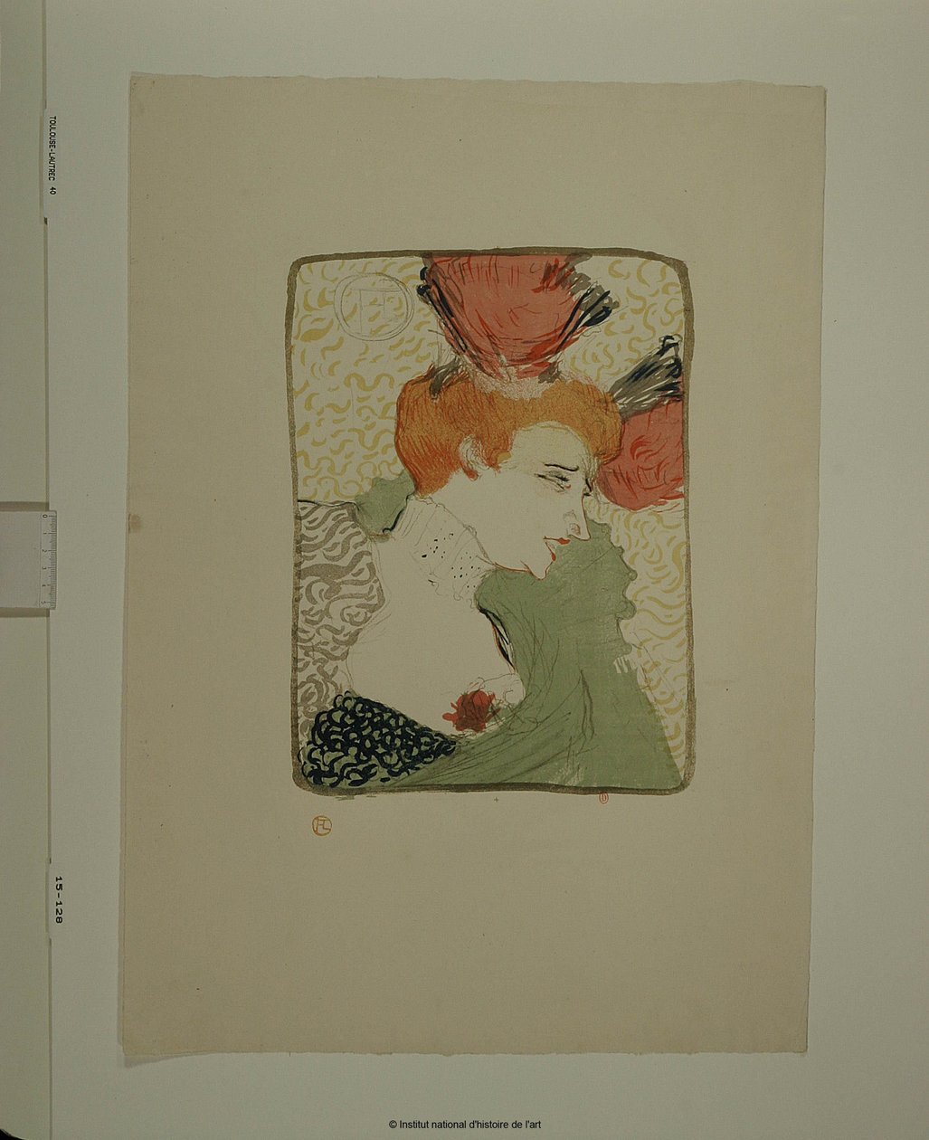 Melle Lender, een buste door Henri de Toulouse-Lautrec