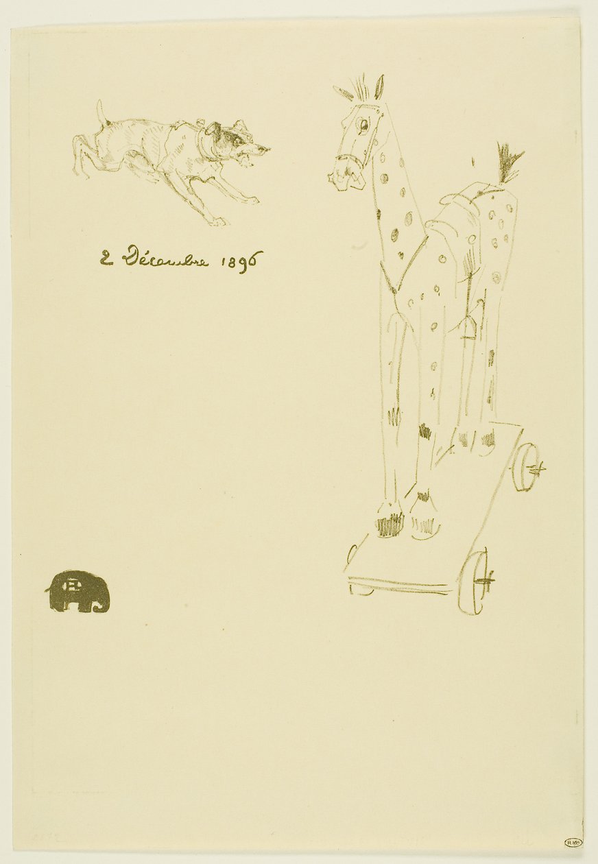Menu Sylvain door Henri de Toulouse-Lautrec