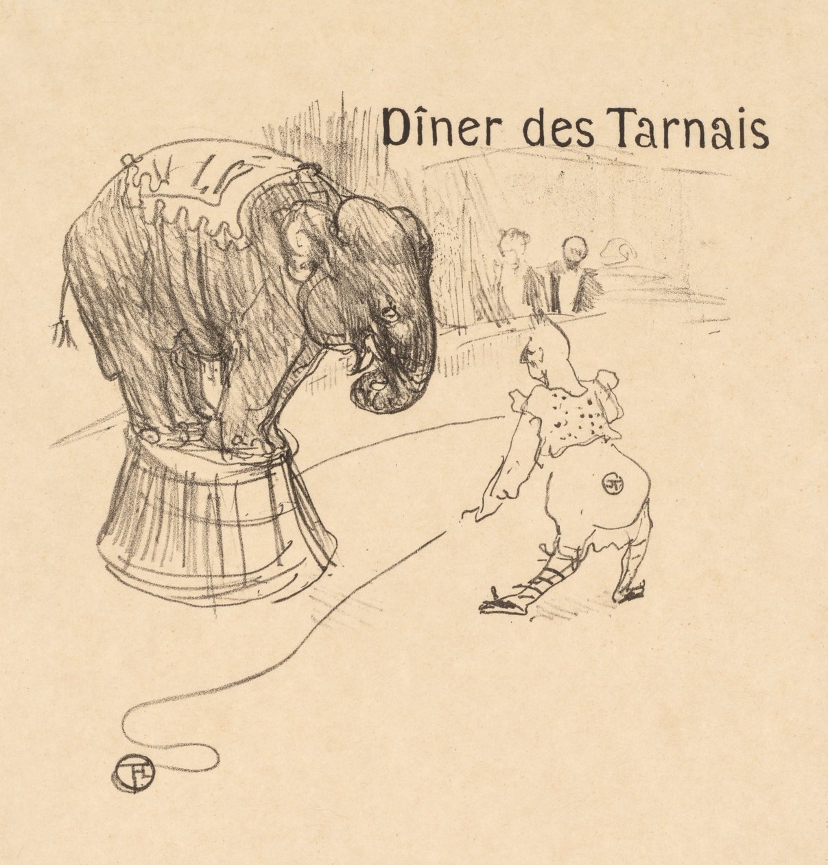Menu van het Diner Tarnais door Henri de Toulouse-Lautrec