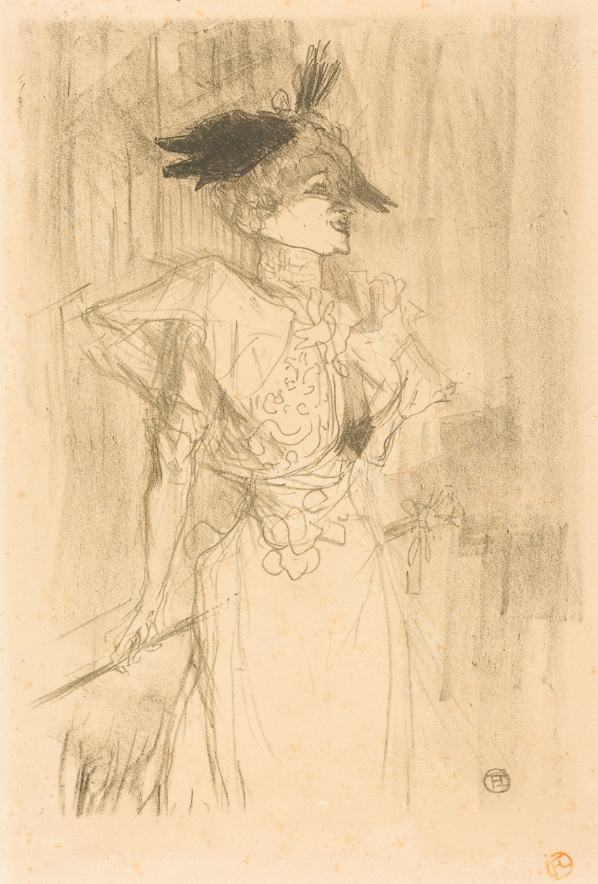 Juffrouw Marcelle Lender, staand (Juffrouw Marcelle Lender, debout) door Henri de Toulouse-Lautrec
