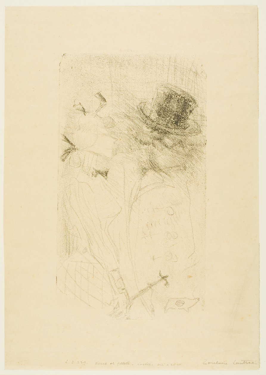Oude Man en Jong Meisje door Henri de Toulouse-Lautrec