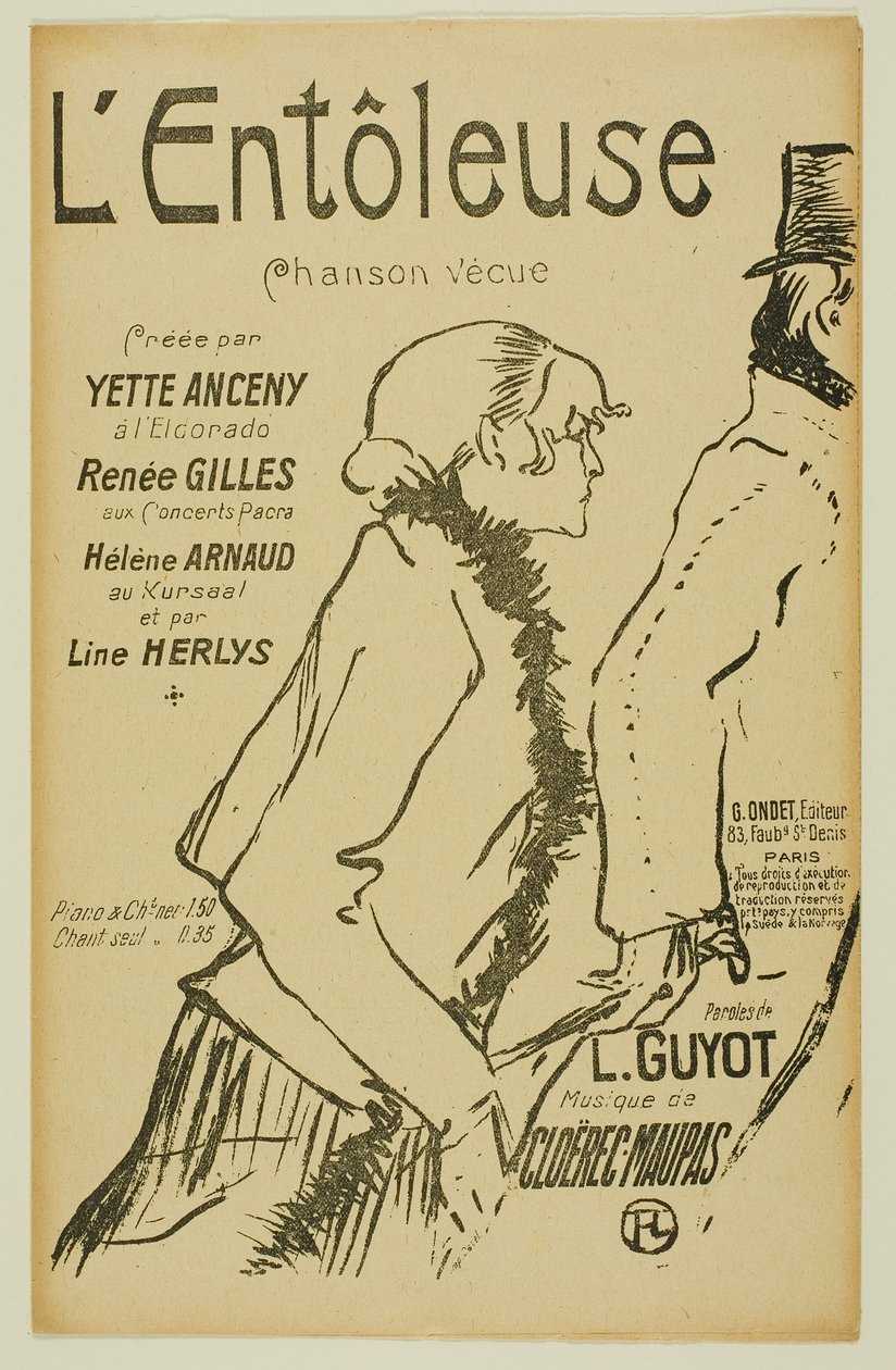 Arme straatwandelaar! door Henri de Toulouse-Lautrec