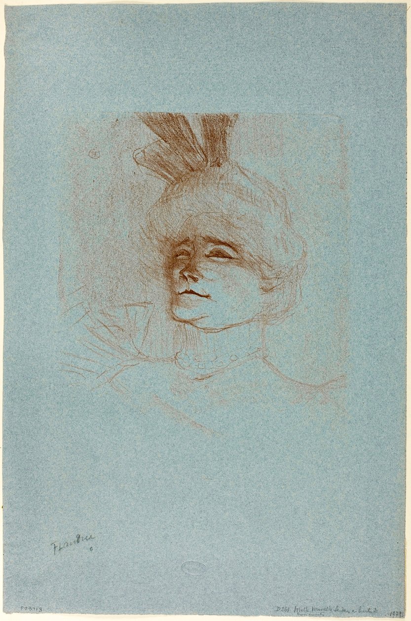 Portret van Juffrouw Marcelle Lender, driekwart zicht door Henri de Toulouse-Lautrec