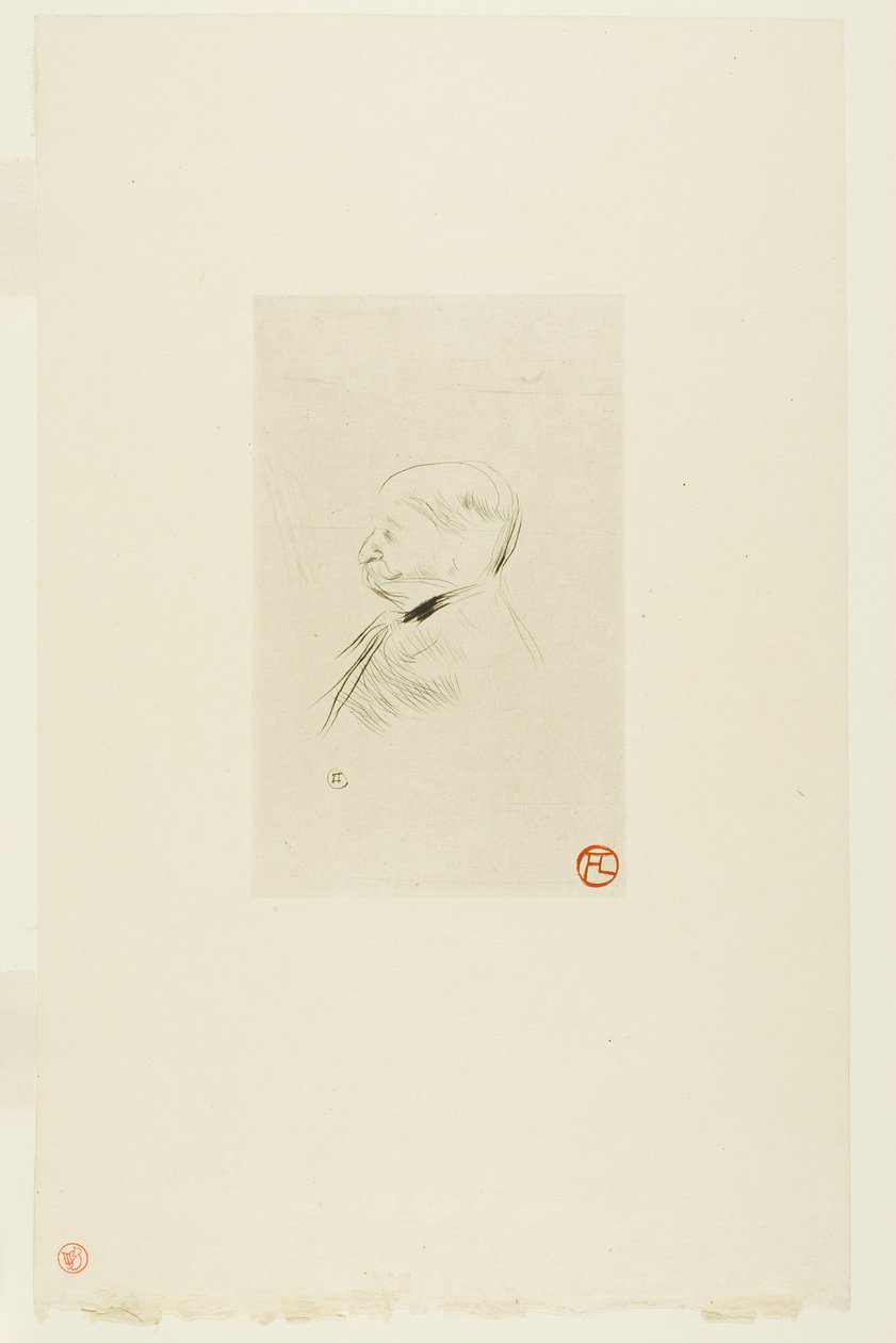 Portret van een Man door Henri de Toulouse-Lautrec