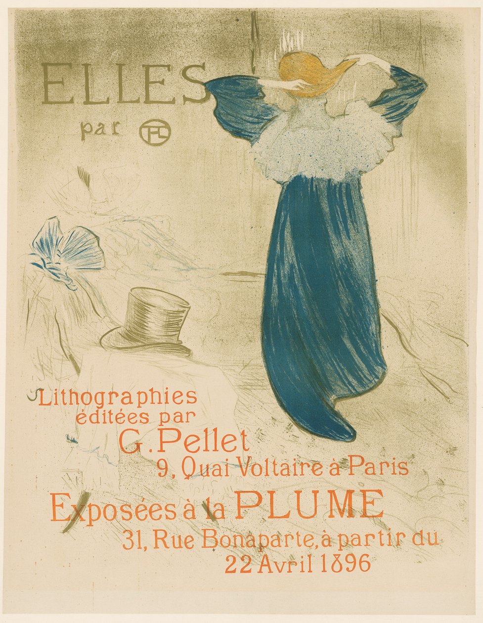 Poster voor Elles door Henri de Toulouse-Lautrec