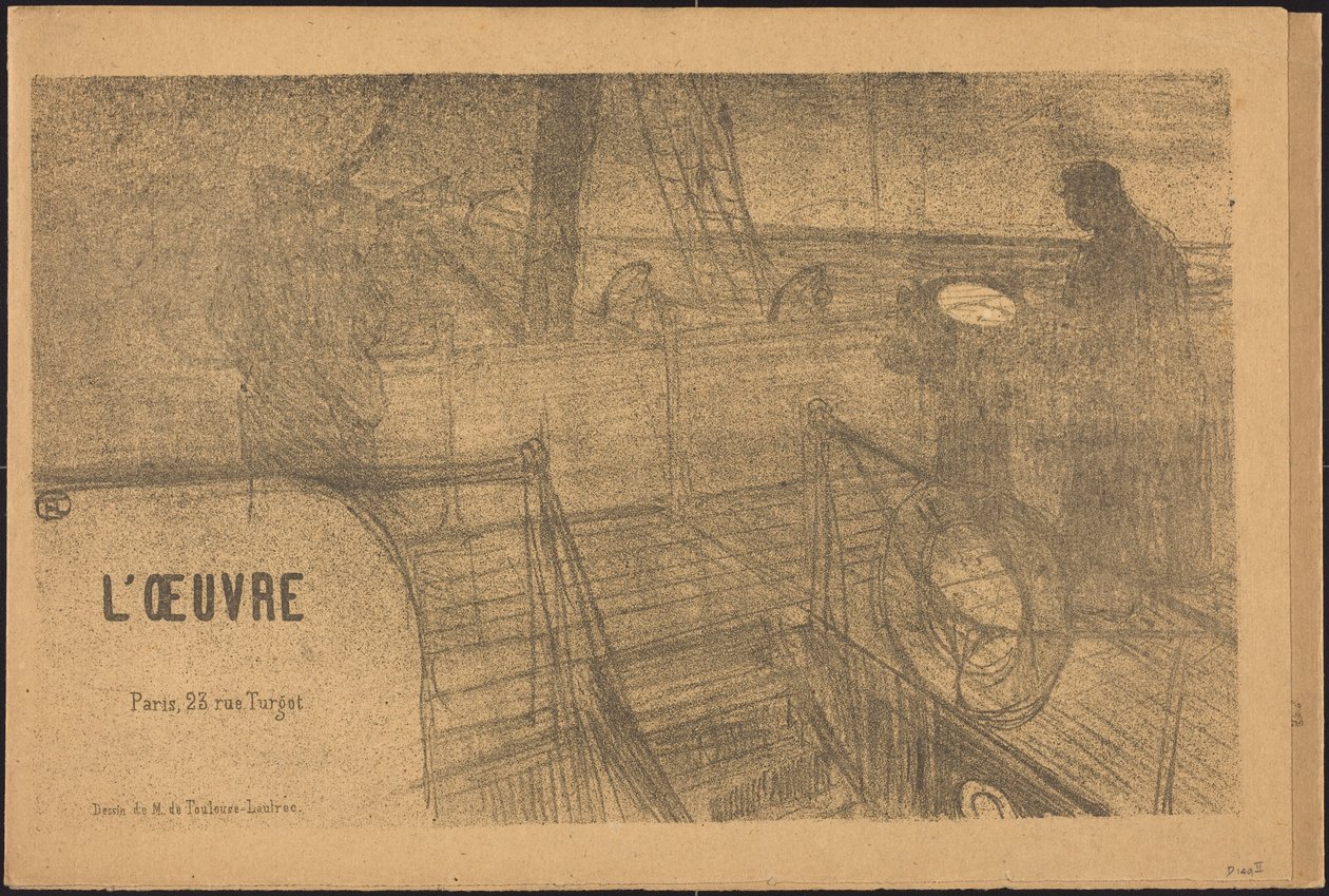 Prospectus Programma van het werk door Henri de Toulouse-Lautrec