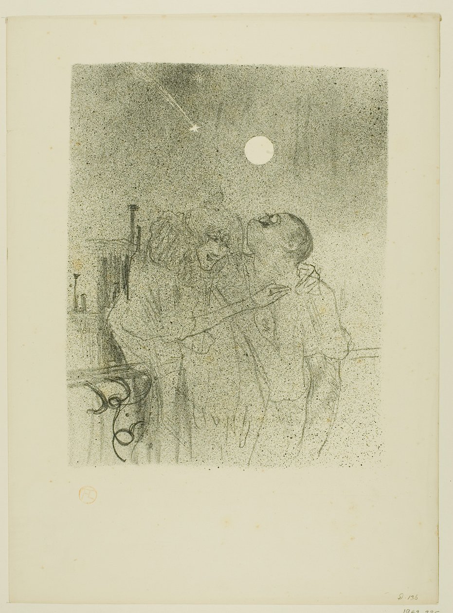 Vallende sterren, uit Mélodies de Désiré Dihau door Henri de Toulouse-Lautrec