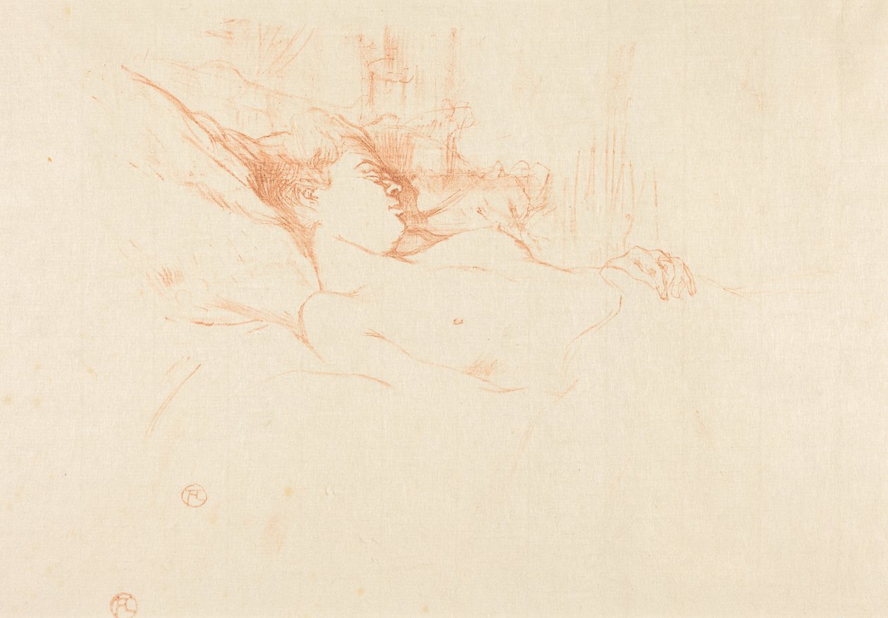 Sleep (Slaap) door Henri de Toulouse-Lautrec