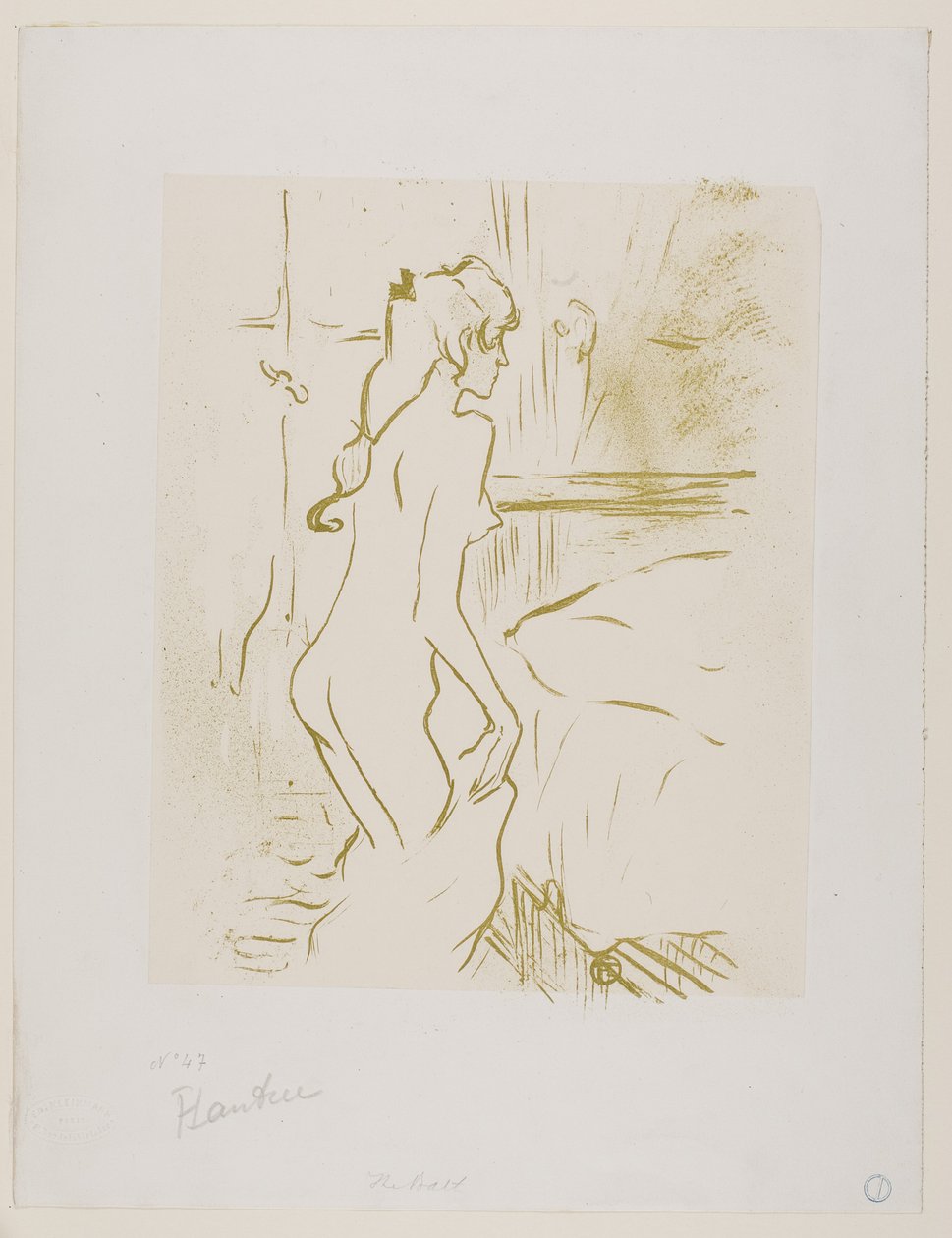 Studie van een vrouw door Henri de Toulouse-Lautrec