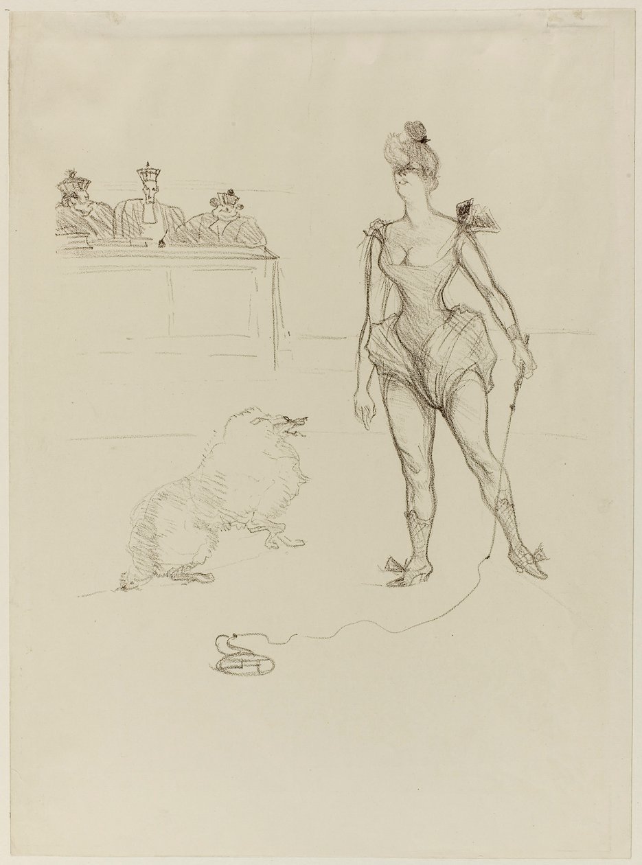 De Dierentemmer voor het Tribunaal door Henri de Toulouse-Lautrec