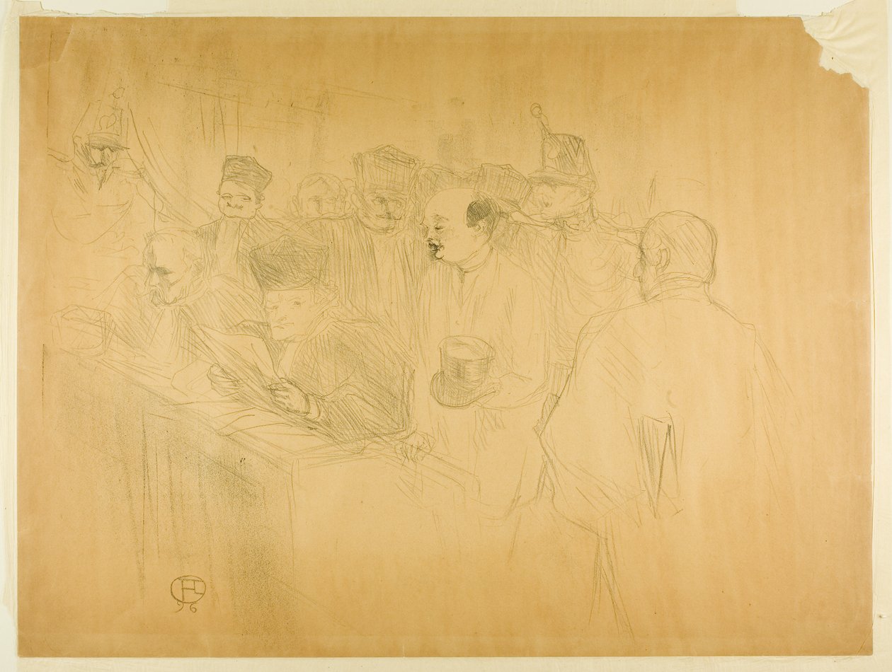 Het Arton-proces (derde plaat) door Henri de Toulouse-Lautrec
